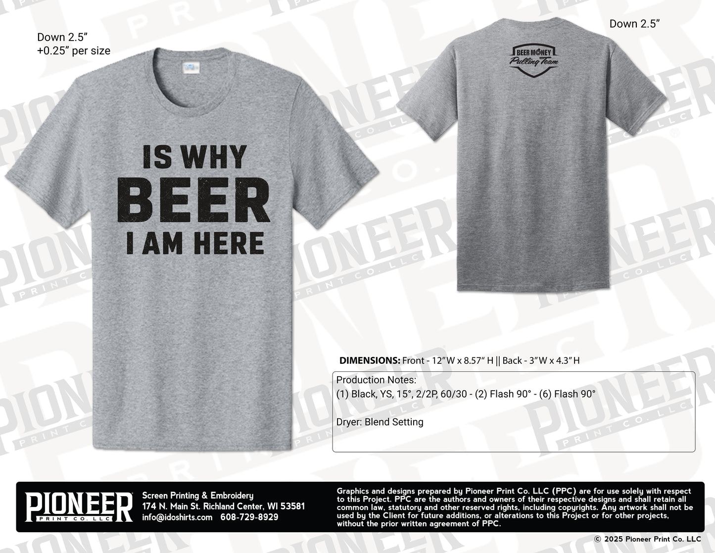 2026 "BEER IS WHY I AM HERE" Beer Money Pulling T-Shirt