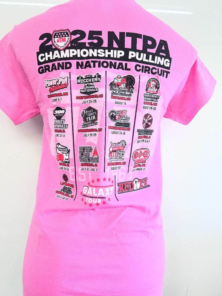 2025 NTPA Championship Pulling Grand National Circuit T-Shirt-Pink