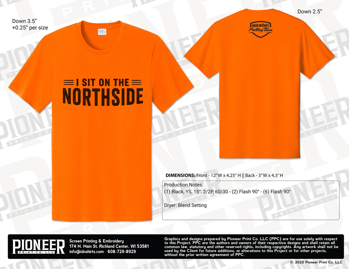 2026 "I SIT ON THE NORTHSIDE" Beer Money Pulling Team T-Shirt