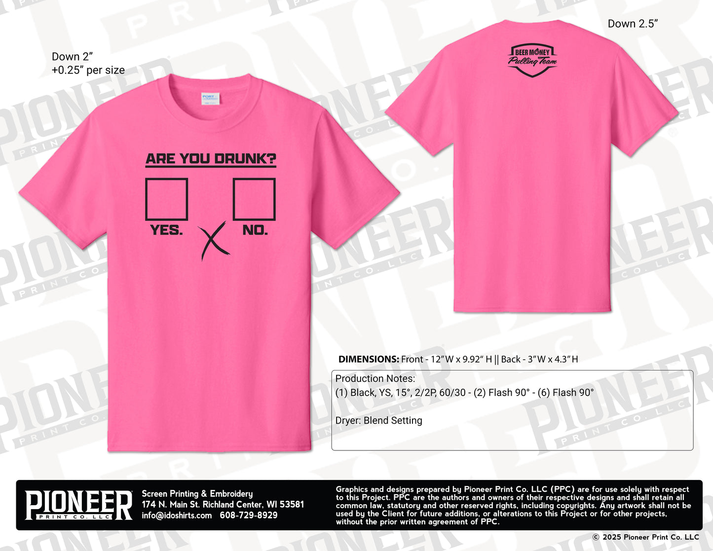 2026 "ARE YOU DRUNK? YES/NO" Beer Money Pulling Team T-Shirt
