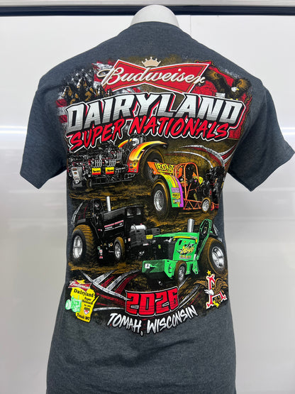2026 Tomah Dairyland Super Nationals Event Shirt Dark Heather