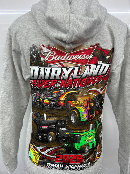 2026 Tomah Dairyland Super Nationals Event Hoodie Ash